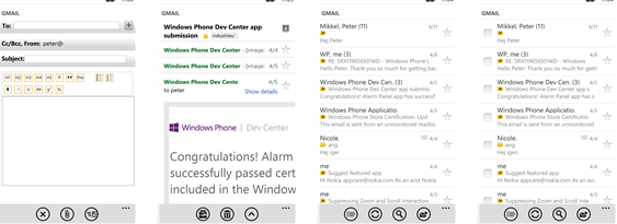 Gmail Windows Phone