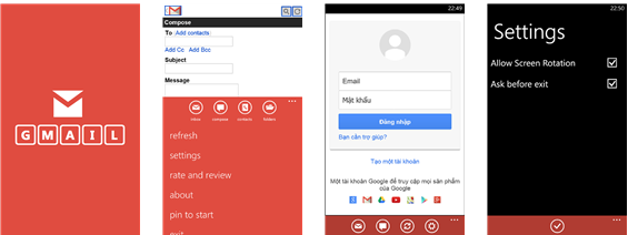 Gmail para Windows Phone